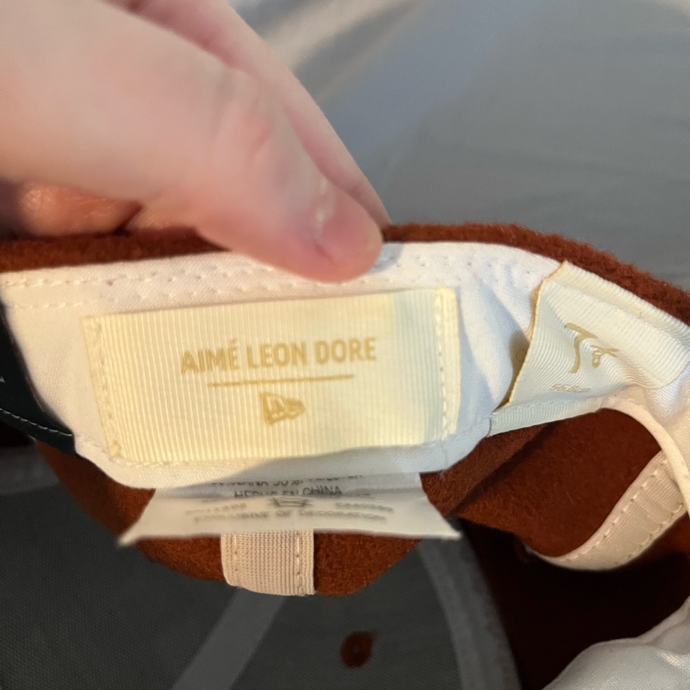 Aime Leon Dore Burnt Orange Cap with White NYY Logo - Picture 7 of 10
